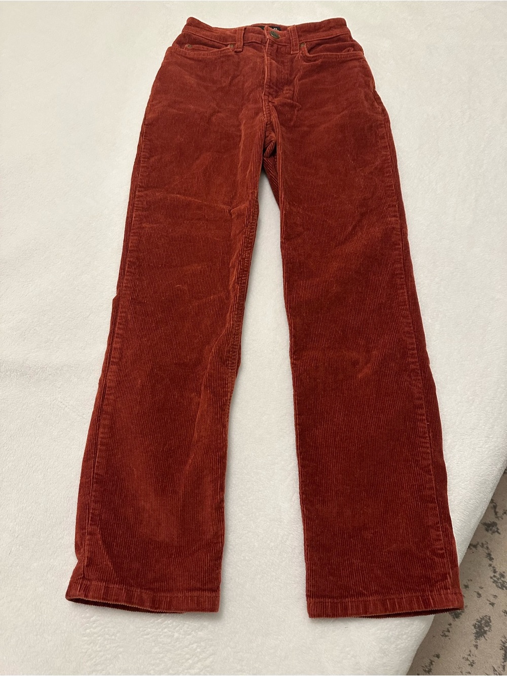 Lee Straight-Leg Corduroy Pants in Rust